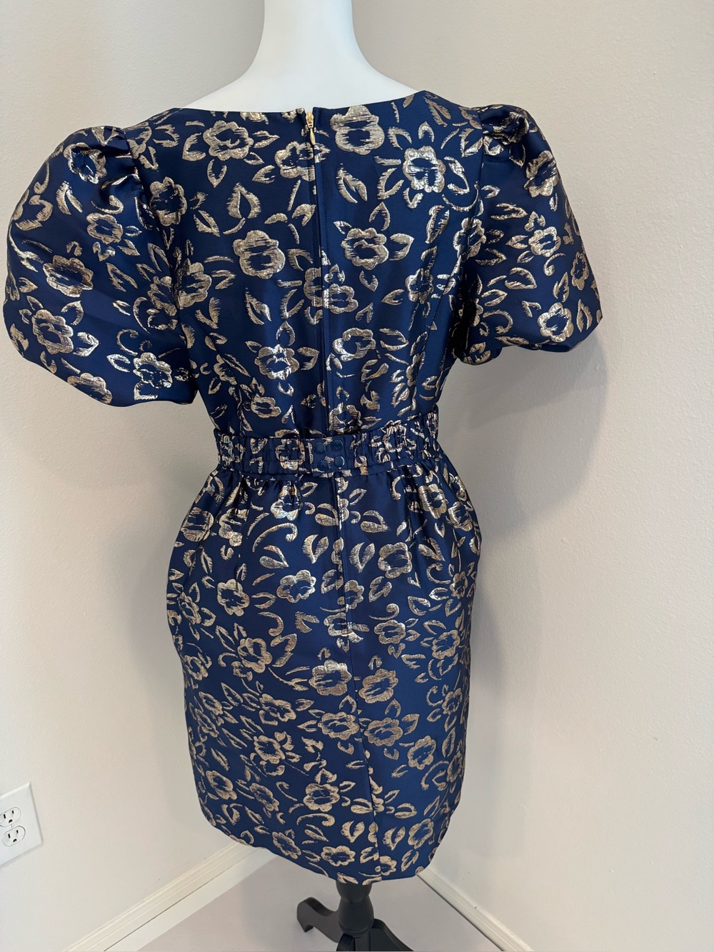 Lilly Pulitzer Kasslyn Puff Sleeve Floral Jacquard Dress Belt Party Wedding 12 - Picture 5 of 9